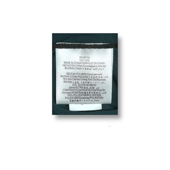 BCBGMAXAZRIA M Green Velvet Tunic Top High Low Split Side Sheer Goth Boho Chic - Picture 5 of 10